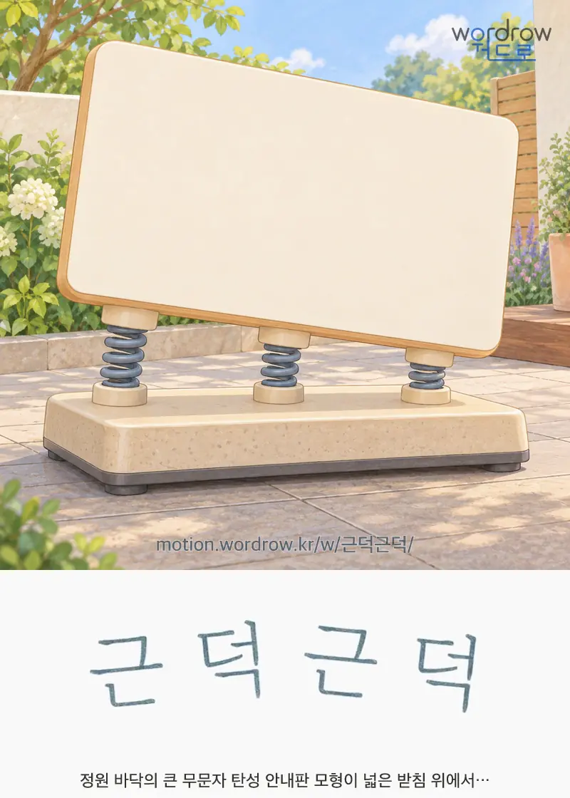 근덕근덕 글자 움직임의 완성 장면